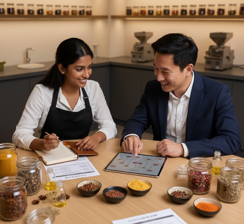 Discovery and ideation phase for private label organic spice manufacturing - market research and brand consultation